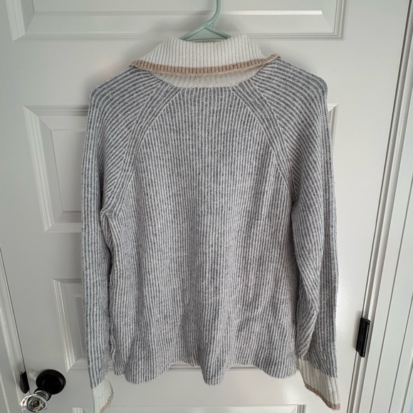 Gray Ribbed Women's Sweater - Picture 2 of 9